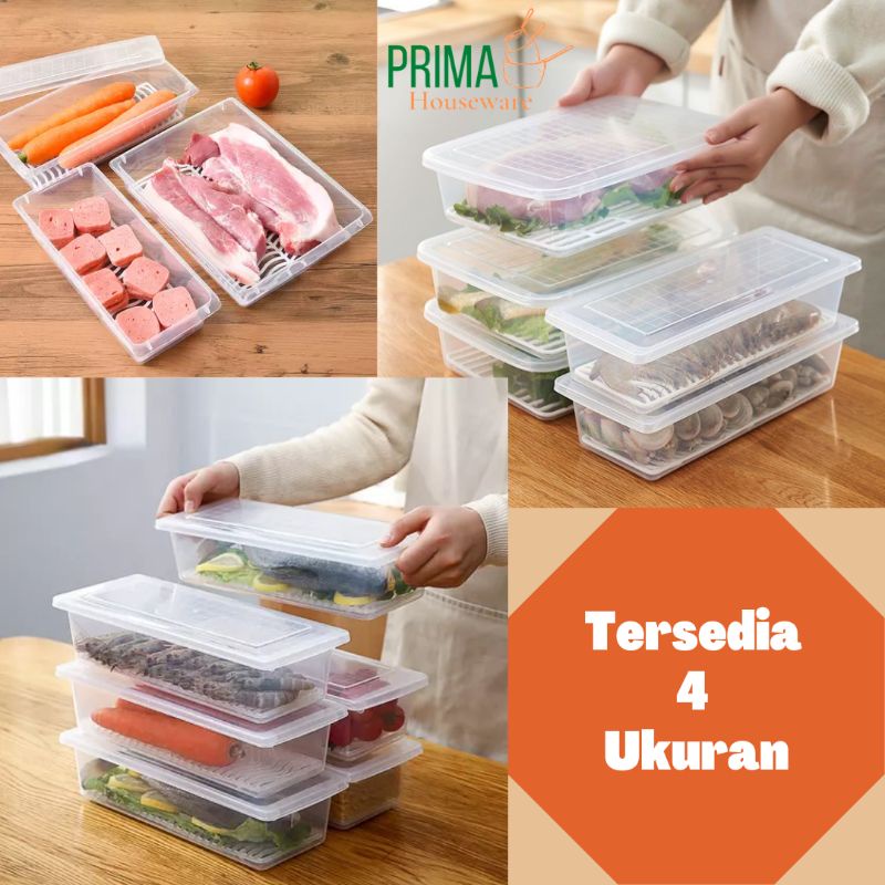 Kotak Penyimpanan Ikan Buah Sayur Daging Makanan / Kotak Penyimpanan Kulkas / Kotak Frezer