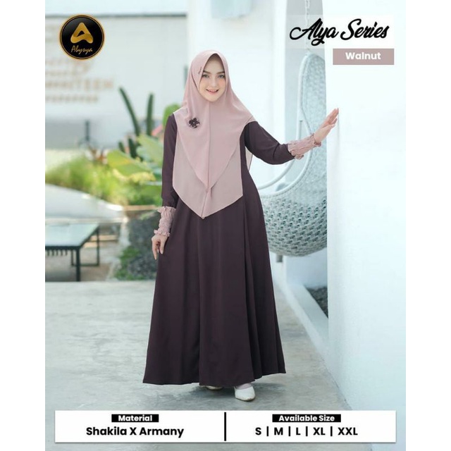 Alya Series by Abysya/Gamis Abysya/Dress by Abysya/Alya Series/Gamis set Khimar syar'i/Gamis Busui S