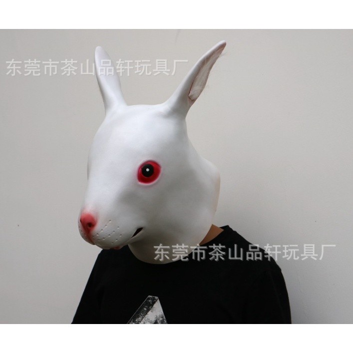 TOL-65 topeng latex full head kepala kelinci bunny mask halloween