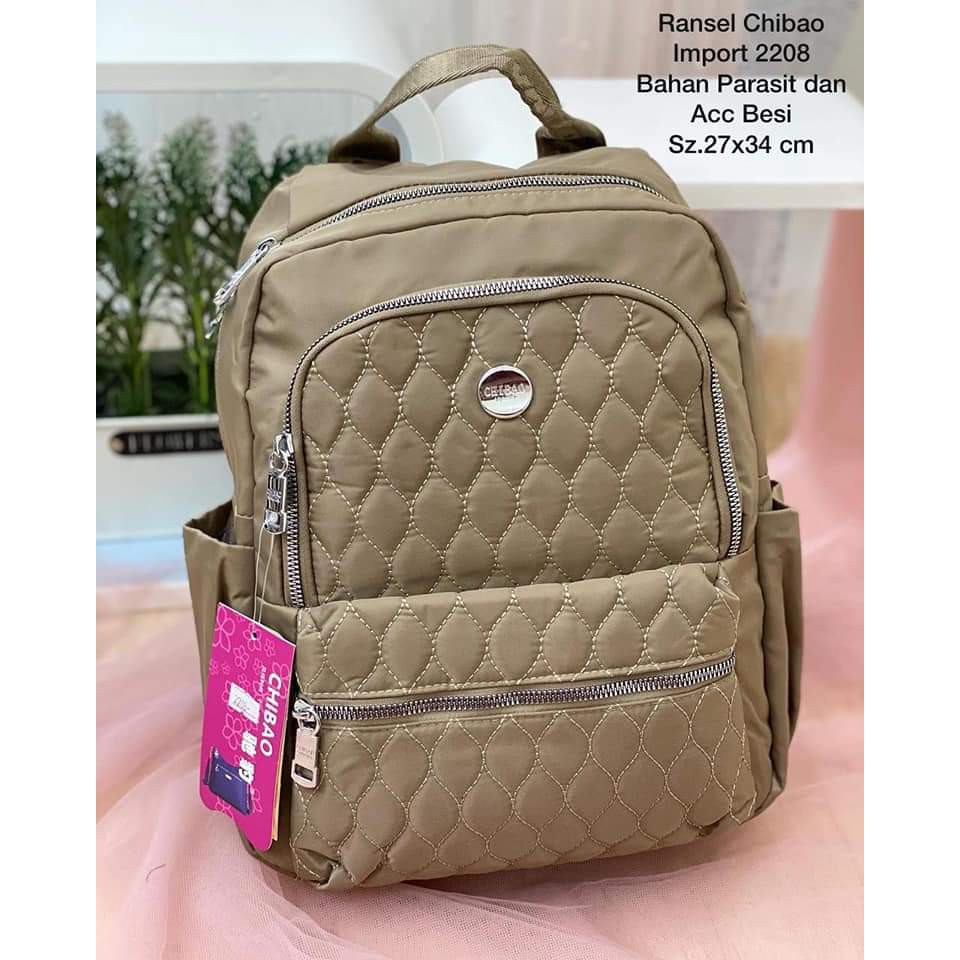 Tas Ransel Wanita Chibao 2208-8 size 35x27x12 cm. TAS RANSEL WANITA TAS CHIBAO RANSEL BEST SELLER.!!