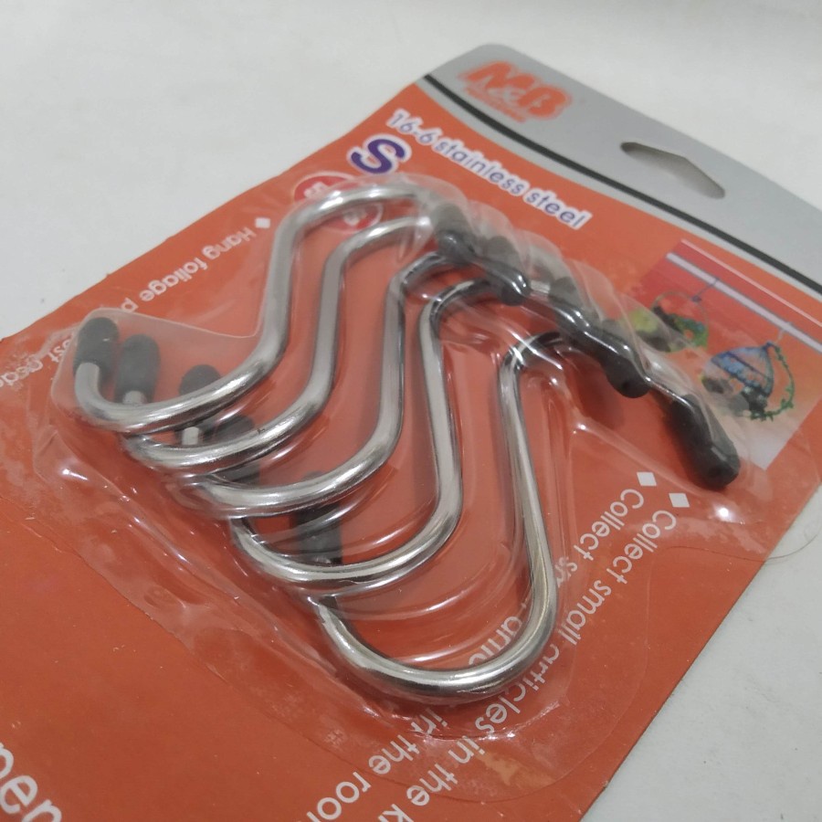 Gantungan kait barang dapur serbaguna Tipe Huruf S Set sedang