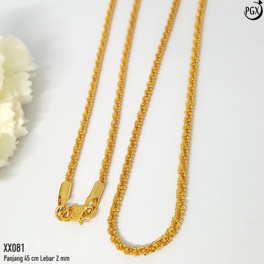 PGX Kalung Pria Wanita Xuping Perhiasan Lapis Emas Aksesoris Fashion Premium - XX081