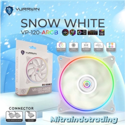 FAN / FAN CASING / FAN COOLER - VURRION SNOW WHITE FAN ARGB RESMI