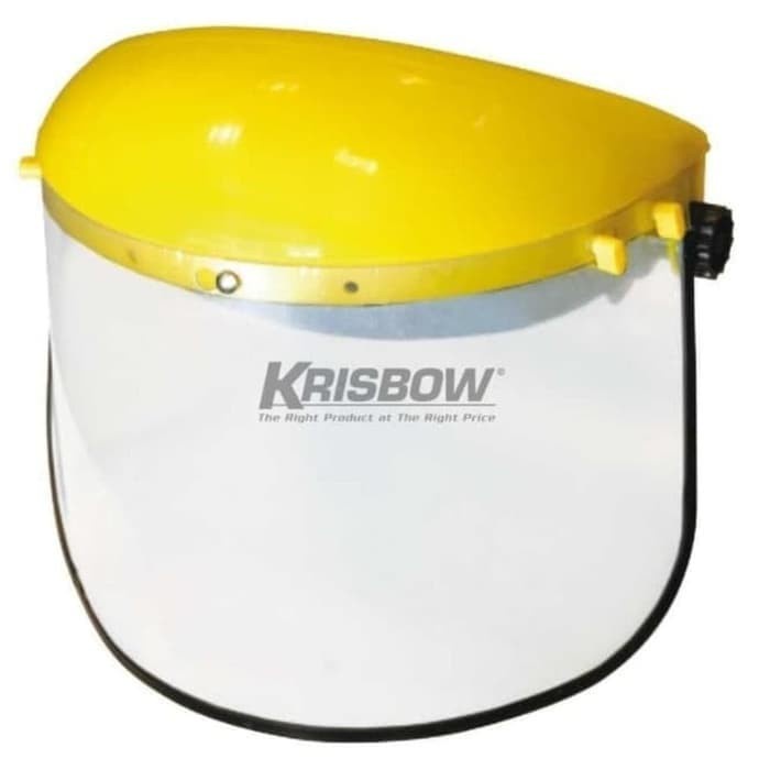 KRISBOW FACE SHIELD HEAD GR W/ CLEAR VISOR SRFS3 Helm Pelindung Muka - Kaca Bening
