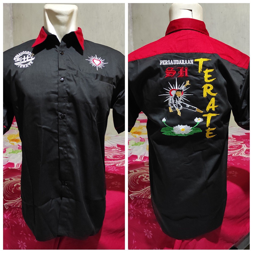 Baju Kemeja Hem PSHT SH Terate Bordir Terbaru Distro Murah Pria Lengan Pendek
