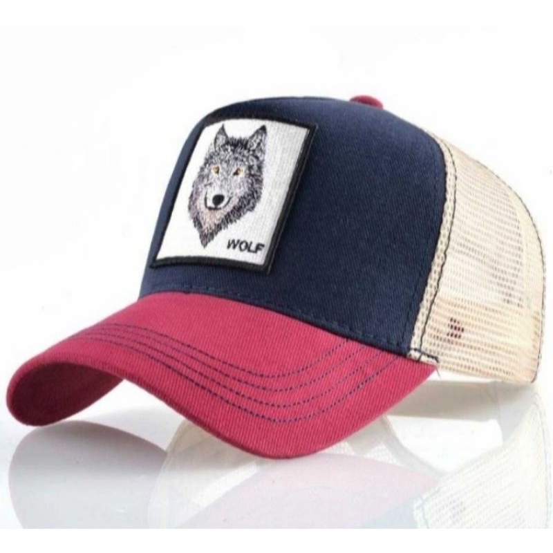 topi trucker baseball pria wanita  / topi jaring / topi wolf quickdry mesh