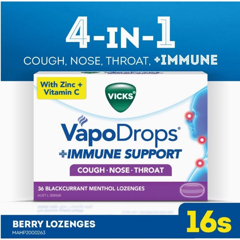 Vicks Vapo Drops Immune Support Blackcurrant / Orange