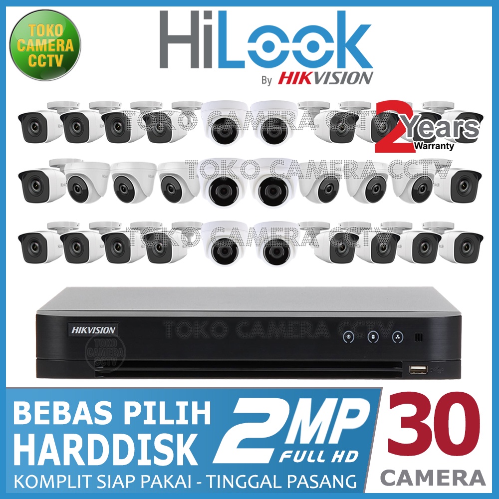 PAKET CCTV HILOOK 2MP 32 CHANNEL 30 KAMERA