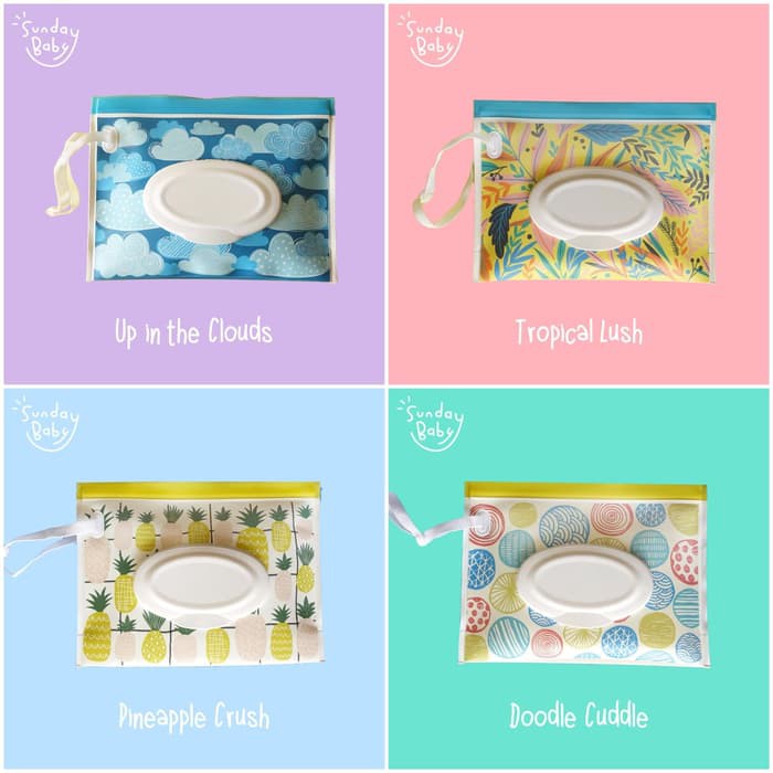 SUNDAY BABY WET AND WIPE POUCH TRAVELING TEMPAT TISU BASAH / KERING
