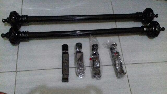 Fullset Batang Gorden Motif Garis Polos Ukuran 50 Cm,