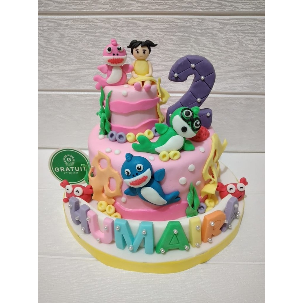 

baby shark cake / kue ulang tahun