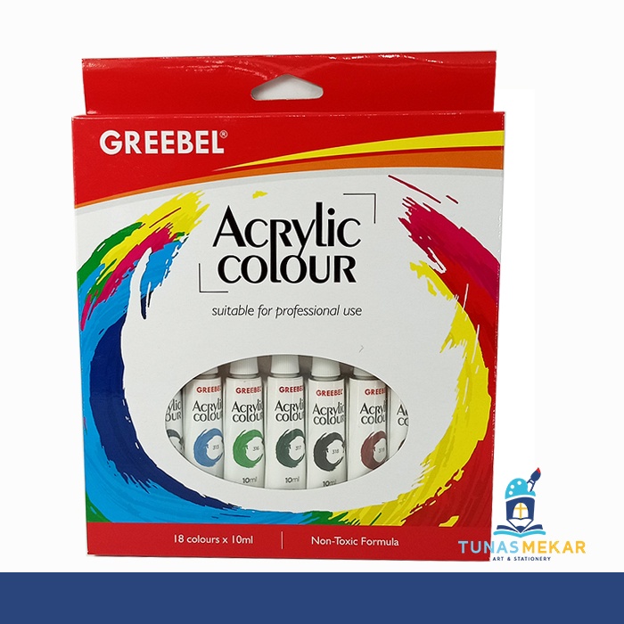 

GREEBEL Cat Akrilik / Acrylic Colour / Acrylic Paint 10ml (18pcs/box)