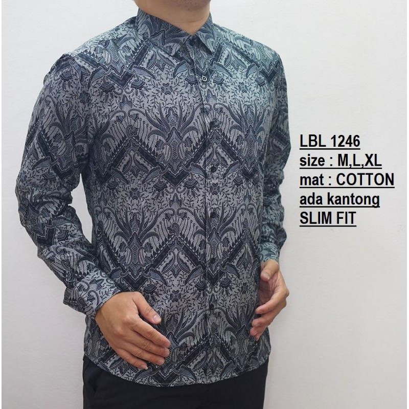 LBL 364 BAJU BATIK PRIA SLIMFIT