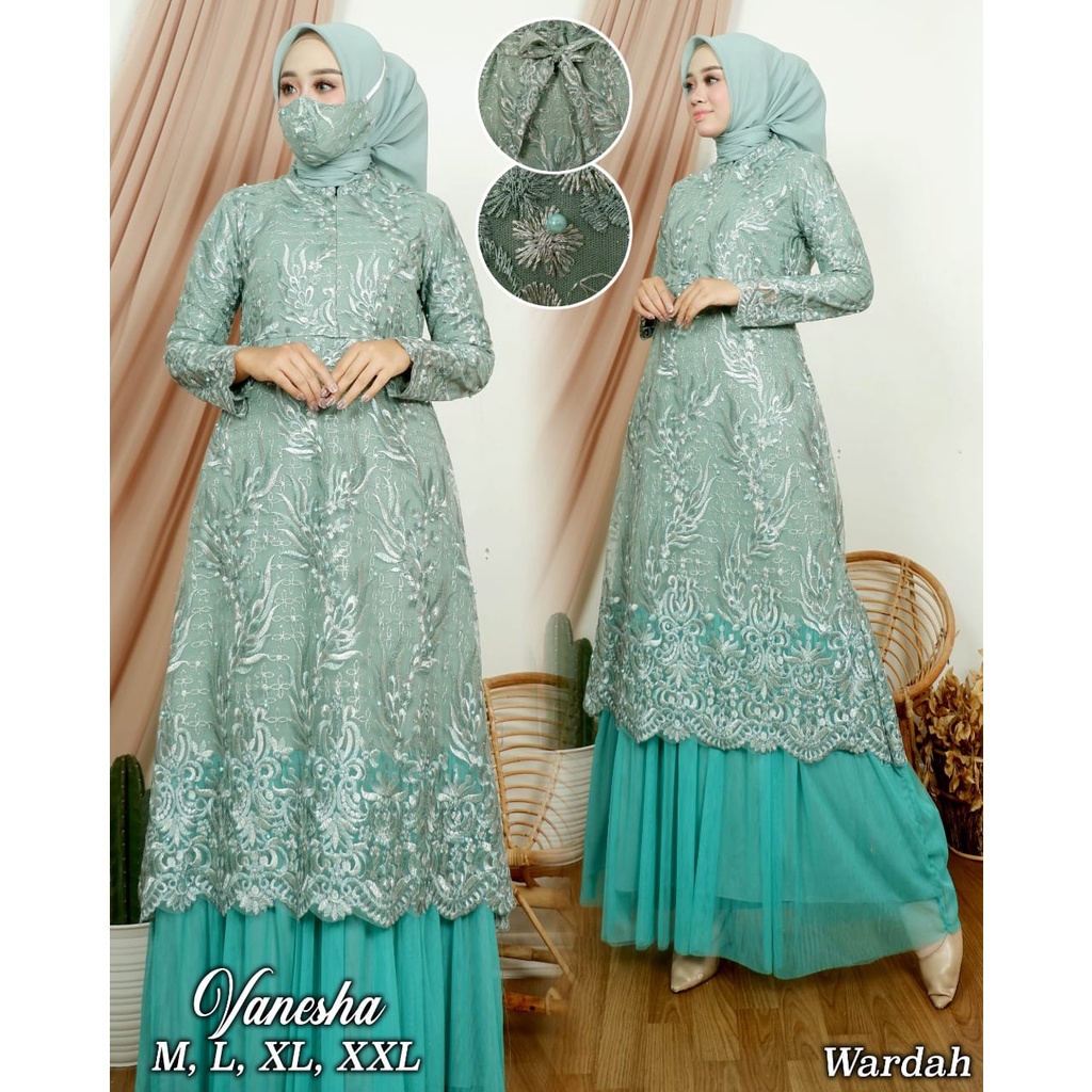 Gamis Tutu Vanesha AD / Gamis Tutu Busui / Kebaya Busui / Dress Kondangan / Kebaya Modern