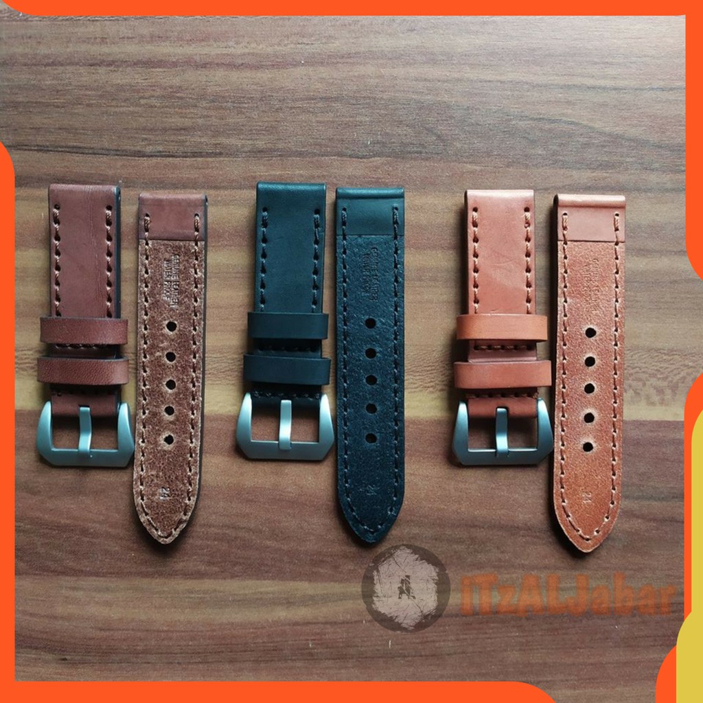Tali jam tangan Kulit Asli Leather strap 20 mm 22 mm 24 mm