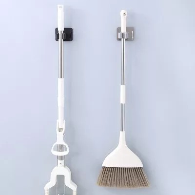 dc88 Gantungan sapu pel with hook stainless 304/Broom clip with hook 304 /Jepitan Sapu Pel