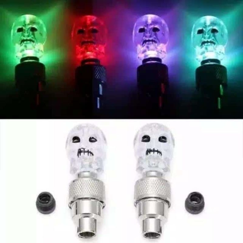 🆗COD TUTUP BAN PHENTIL PENTIL LED NYALA TENGKORAK / LAMPU LED RODA NYALA SPAREPART ( L)