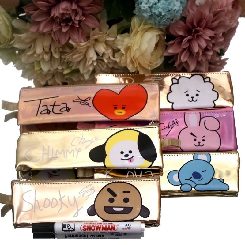 

TEMPAT PENSIL HOLOGRAM TEBAL BTS BT21 HIGH QUALITY