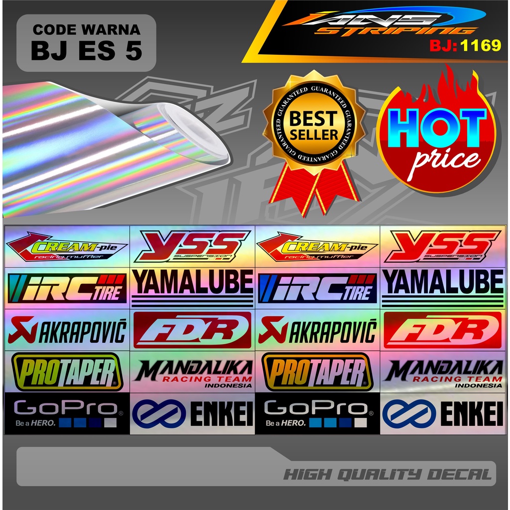 STIKER PACK RACING HOLOGRAM / STIKER MOTOR SPONSOR / STIKER MOTOR TERBARU / Stiker estetik / stiker aestetic