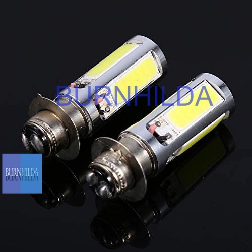 Lampu Motor Headlight LED H6M PX15D 7.5W 12V 6500K Motorcycle COB Light Bulbs, 2x 6000K White H6M COB LED Motor Bike/ATV Headlight Fog Light Bulb Super Bright PX15d P15D25-1 accesoris motor mobil burnhilda