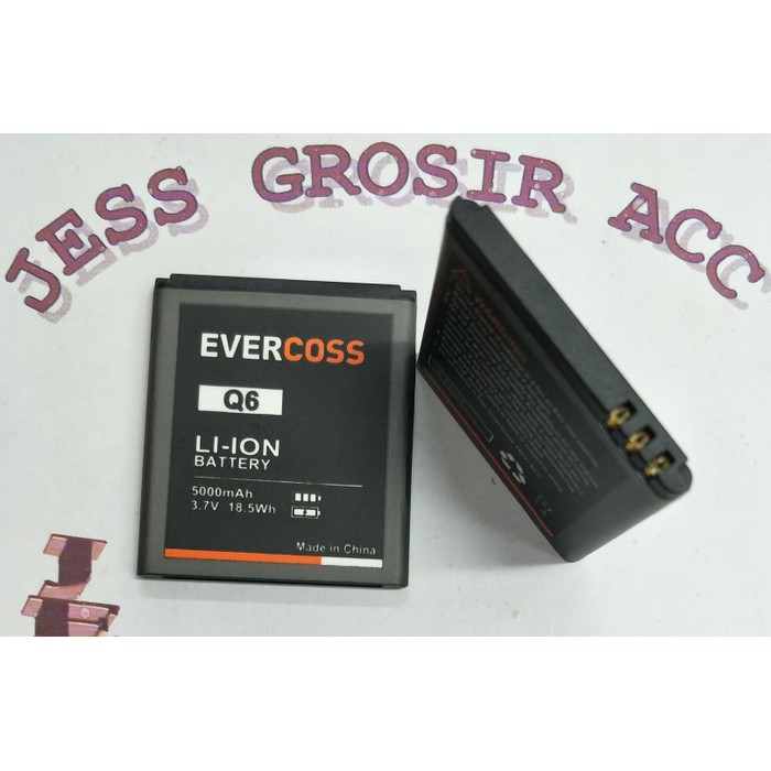 Baterai Battery Batre Double Power Evercoss Evercross Cross Q6 q6 Q-6 - Hitam