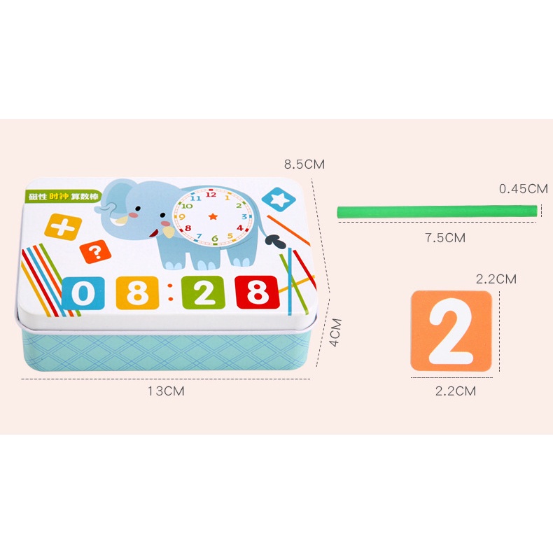 Mini Intelligence Stick 308B-6 Puzzle Angka Puzzle Magnet Mainan Edukasi Anak Mainan Berhitung Anak Alat Hitung Anak Mainan Matematika Anak