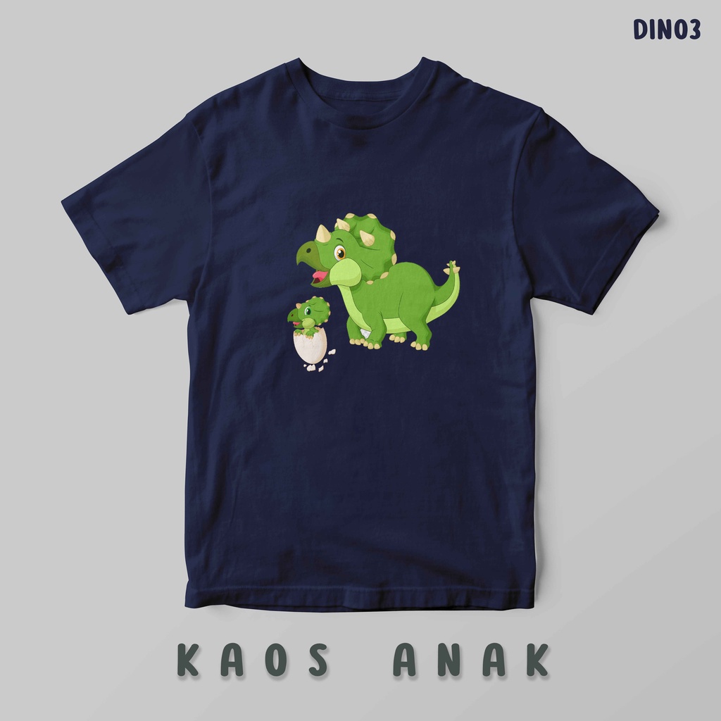 [KAOS ANAK] Dino oblong custom tshirt laki perempuan boy girl santai rumah  katun cotton best quality