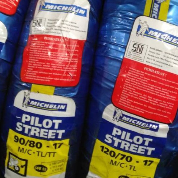 paket ban tubles Michelin pilot street UK 90/80 dan 120/70 17 sudah free pentil