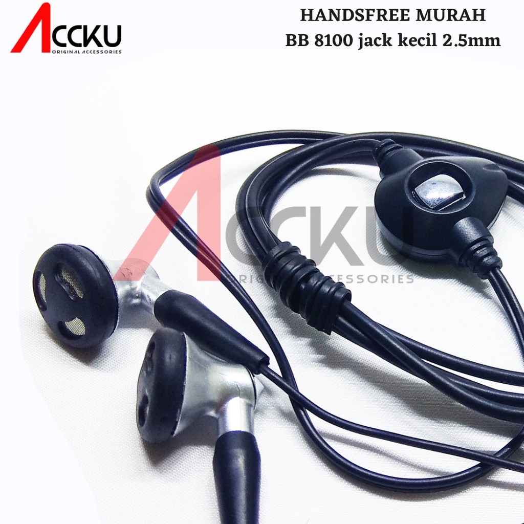 Headset BB  8100 HANDSFREE MURAH COLOKAN KECIL HEADSET MURAH EARPHONE MURAH HF MURAH MEREK BLACKBERRY 8100 NP 2,5mm