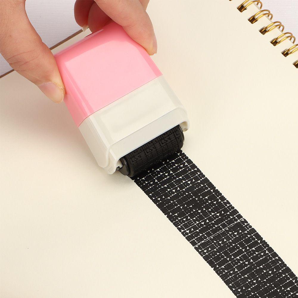 Pineapple Security Stamp Roller Portable Roller Stamp Self-Inking Pelindung Privasi Roller