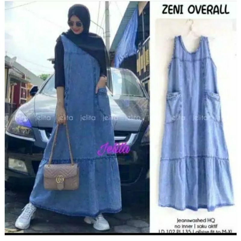 Zeni Overall Jeans Snow Jelita