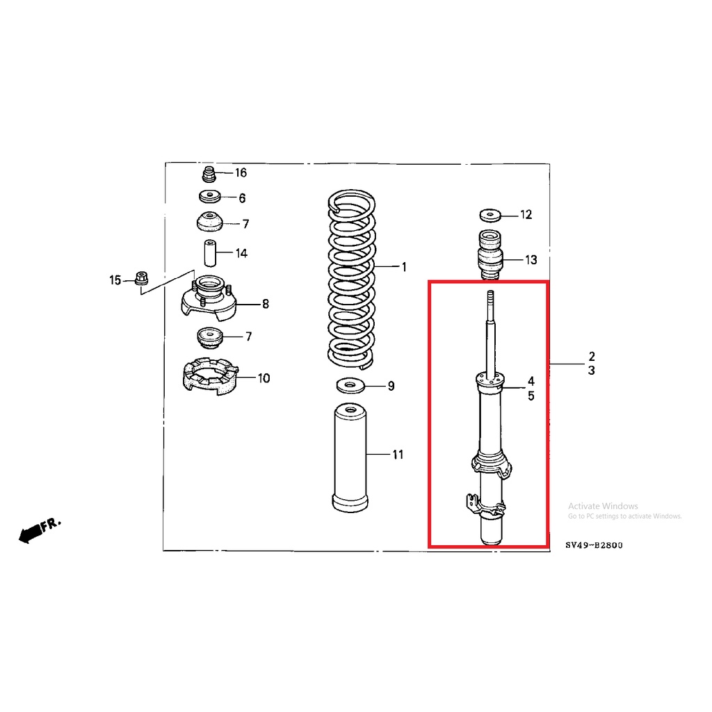 shockbreker shockbreaker shock skop skok depan belakang accord cielo 1994 1995 1996 1997