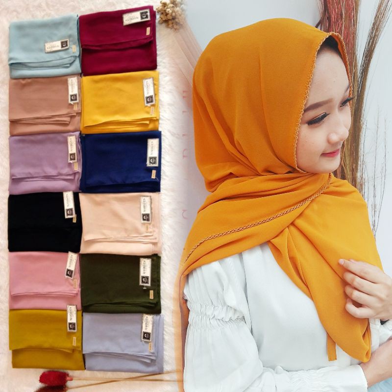 COD ori Mhareen pashmina picot crocet ceruty babydoll 180*75