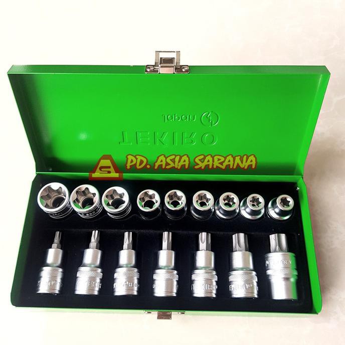 Sh3915 16 Pcs Set Mata Kunci Sok L Bintang 12 Tekiro Star Socket Sajidin73
