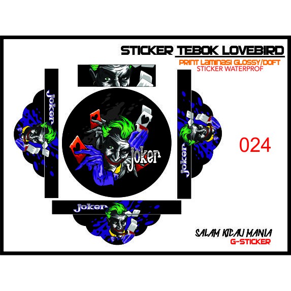 Sticker Decal tebok lovebird karakter joker Shopee Indonesia
