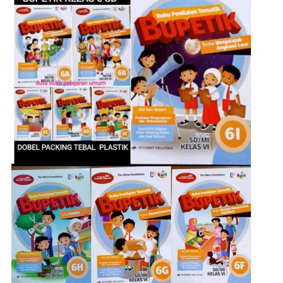 (SALE) BUKU BUPETIK 6A 6B 6C 6D 6E 6F 6G 6H dan 6I BUPETIK KELAS 6 SEMESTER 1 K13N REVISI ERLANGGA T