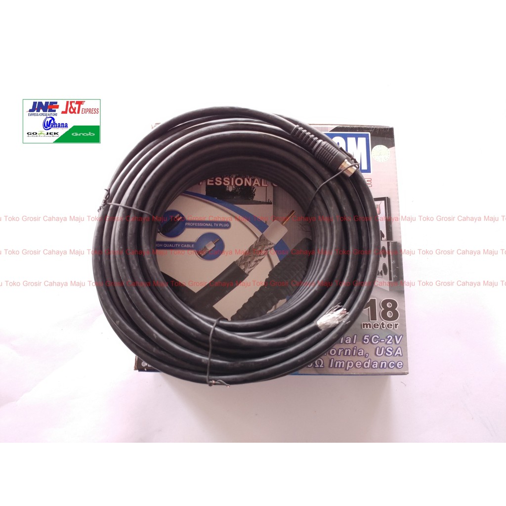 Kabel Antena TV COM Coaxial 5C 18m 18 m 18 Meter