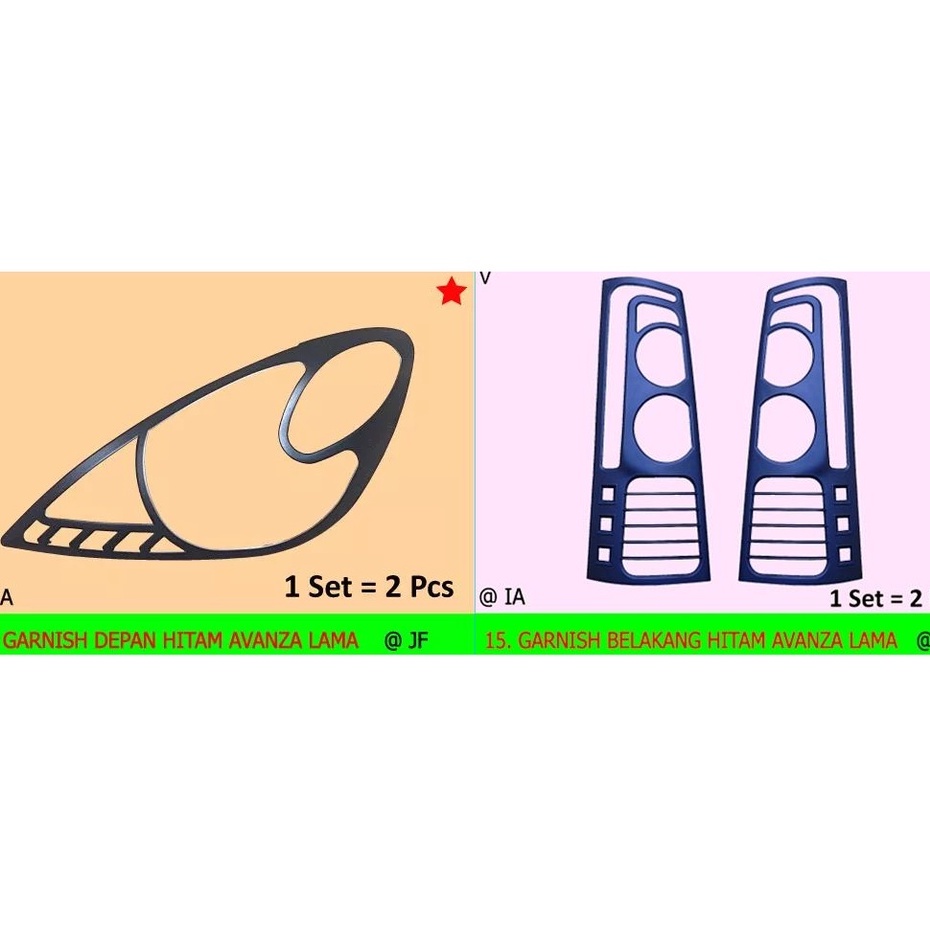 NEW AVANZA GARNISH HITAM AVANZA LAMA GARNISH AVANZA DAN XENIA LAMA
