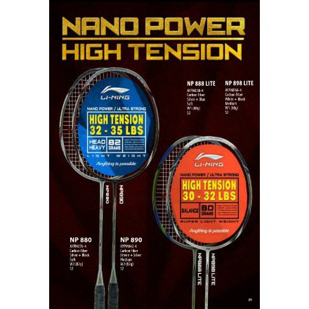 Termurah  Raket Badminton   LINING Nano Power NP 880 890   ORIGINAL