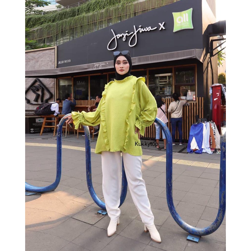 Kukky Top Baju Atasan Wanita Oversize Fashion Muslim Korean Style 12699