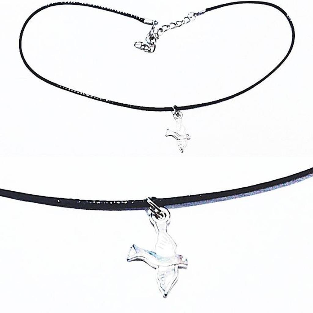 Baby Choker Necklace Silver Bird | Kalung Handmade