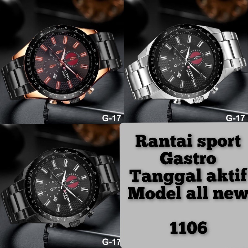 jam tangan pria GASTRO SPORT - 1106 original tgl aktif