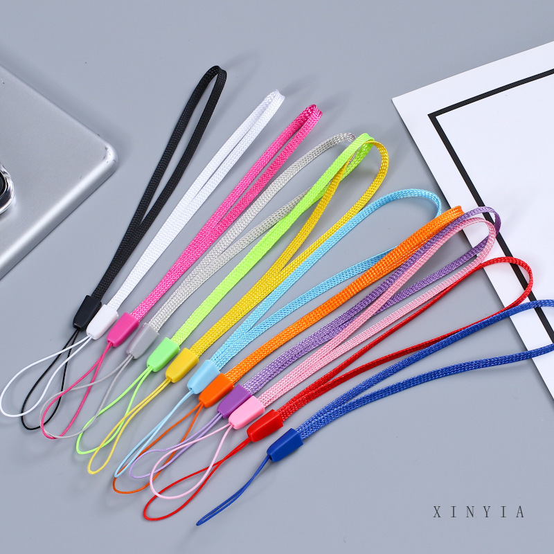 Warna-warni Tali Lanyard Pegangan Pendek Untuk Ponsel Kamera USB Flash Drive Kunci Lencana Kartu ID