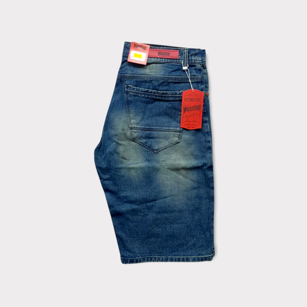 Washop jeans Pendek Wisker original jeans pendek pria denim terbaru//Jins Pendek original