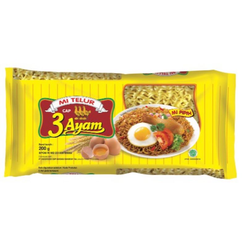 

Mei telur cap 3 ayam,mi telur 200g
