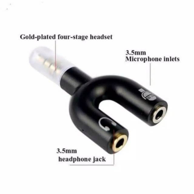 Audio Spliter OTG & USB Audio Splitter Model - U Aux Jack 2 In 1 Spliter / AUDIO CABANG 2