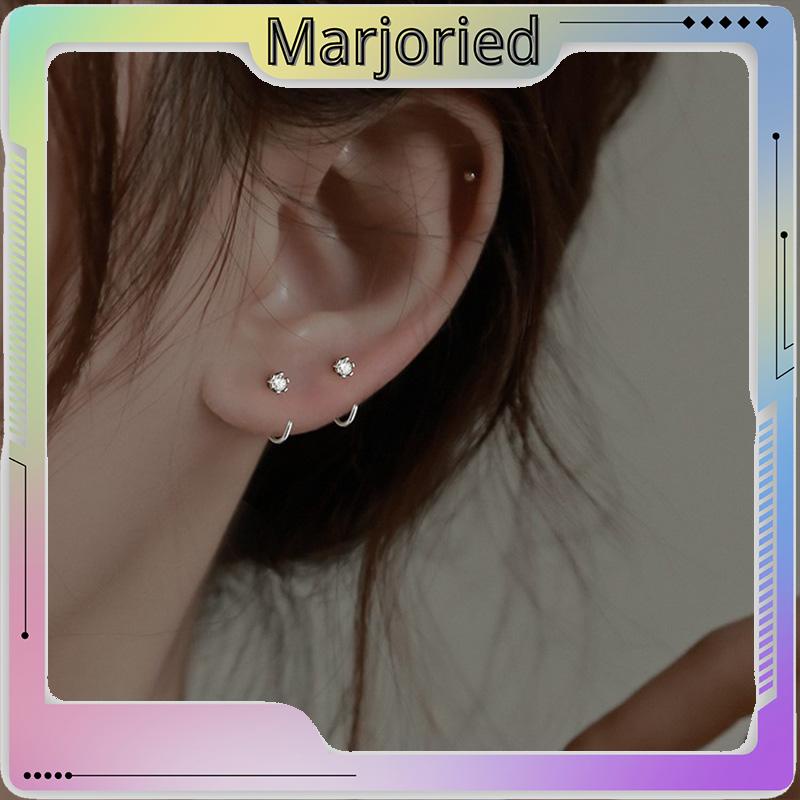 Anting Zirkon Temperamen Fashion Wanita Tidur Gratis Melepas Anting-Anting Trendi Yang Indah-MJD