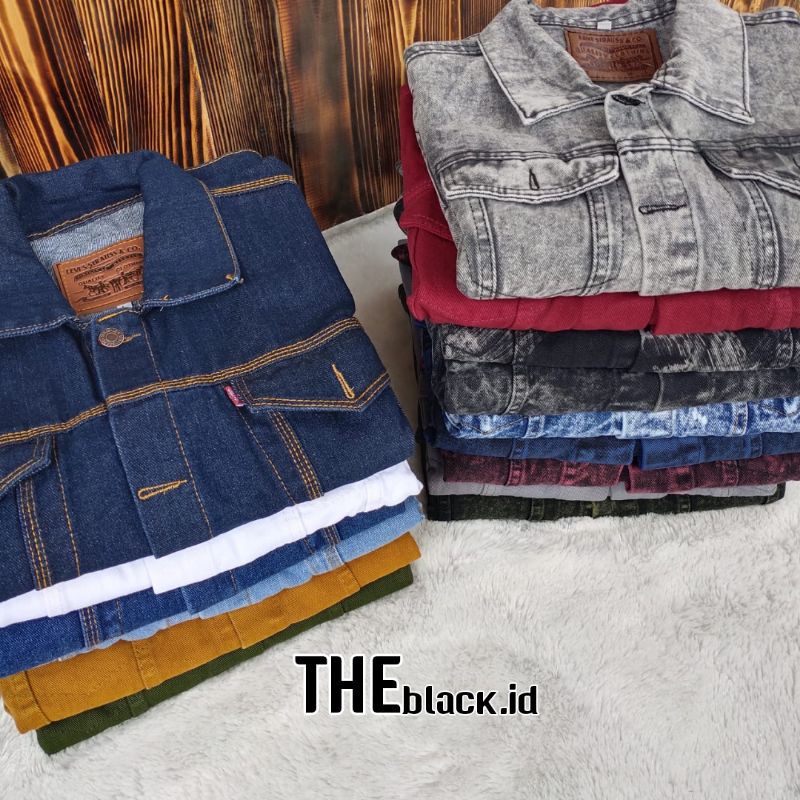 Jaket Jeans Cowok Snowblack &amp; Jaket Jeans Cowok Sandwash Black &amp; COD &amp; BAYAR DITEMPAT