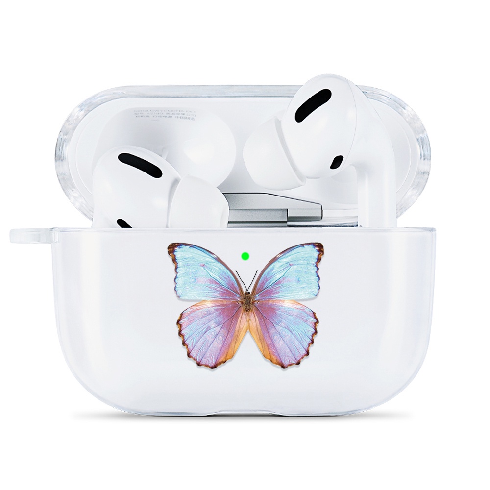 Simple AirPods Pro Case Anti-fall Silicone Soft Case Headset Protection Cover Cute Cartoon Butterfly