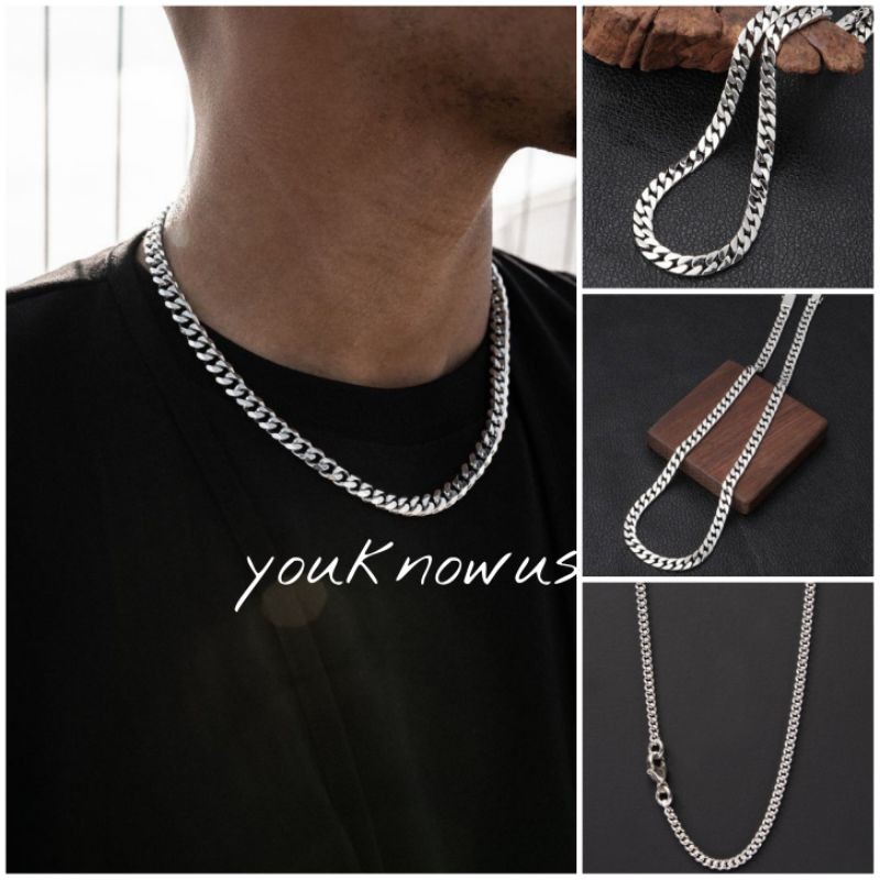 Necklace / Kalung rantai / Kalung rantai pria / kalung titanium pria / kalung keren